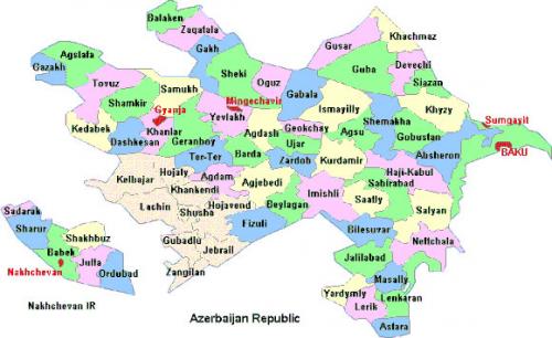 Карта азербайджана с городами и селами на русском языке подробная онлайн бесплатно